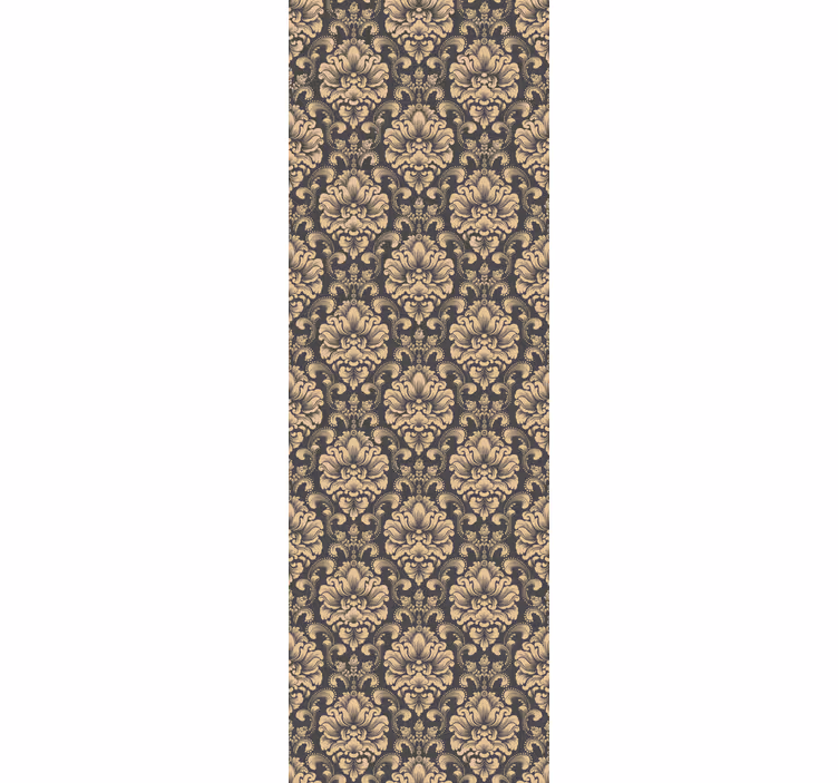 Rullegardin vintage design i gyllen barokk - Tenstickers