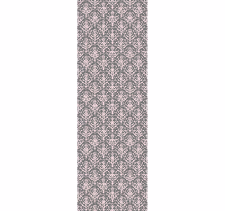 Rullegardin vintage mønster i mørkegrå og rosa linjer - Tenstickers