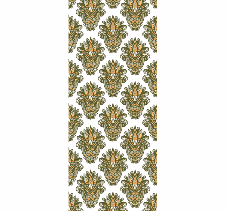 Rullegardin vintage i klassisk damaskdesign - Tenstickers