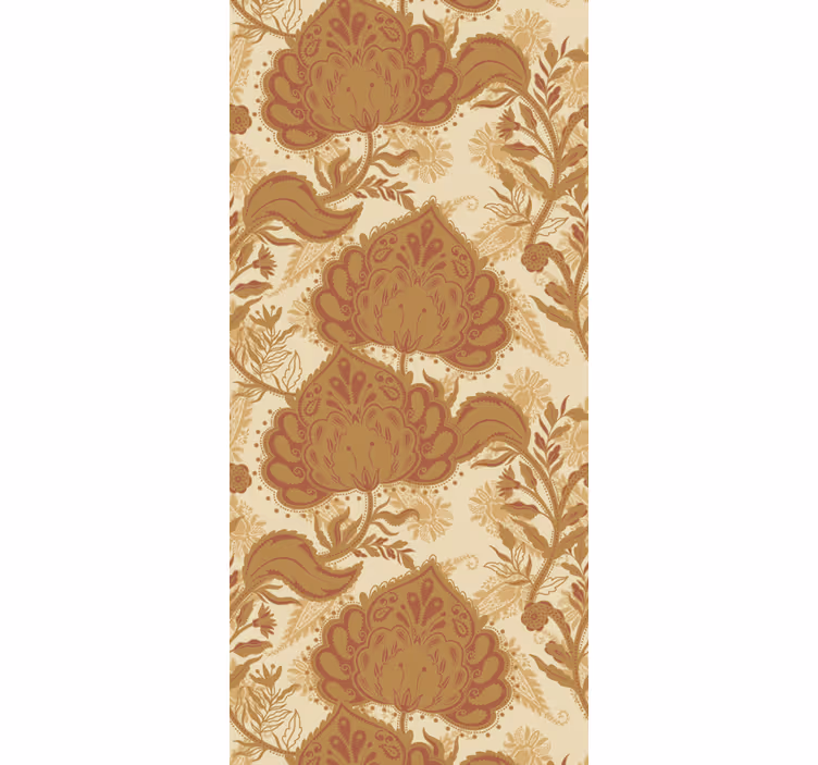 Rullegardin vintage blomster damask stil - Tenstickers