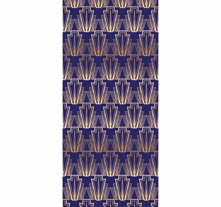 Rullegardin vintage gradient gull kunstdekor mønster - Tenstickers