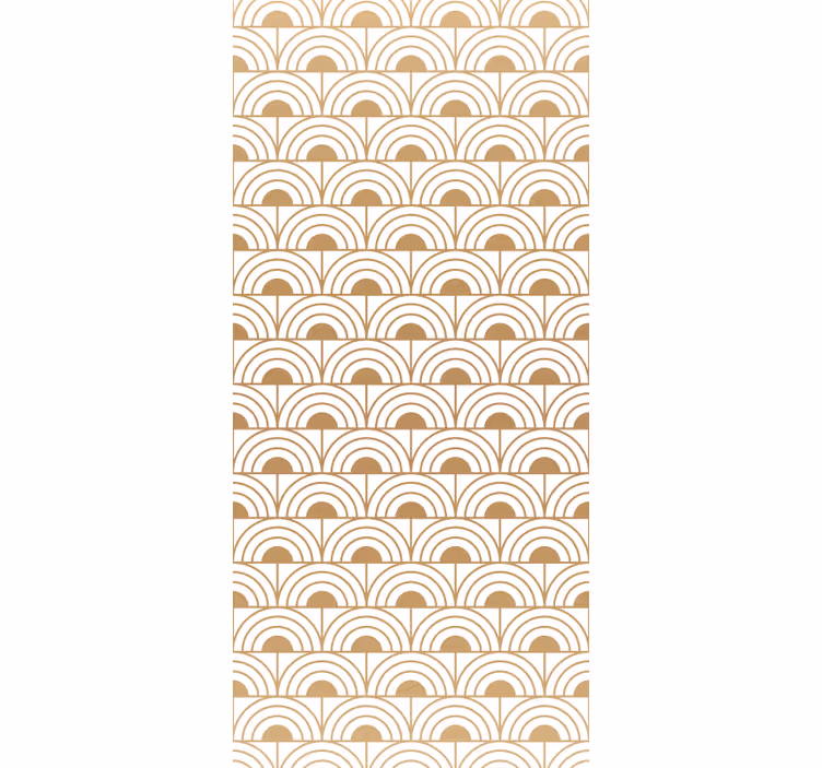 Rullegardin vintage gullgradient bue dekor mønster - Tenstickers