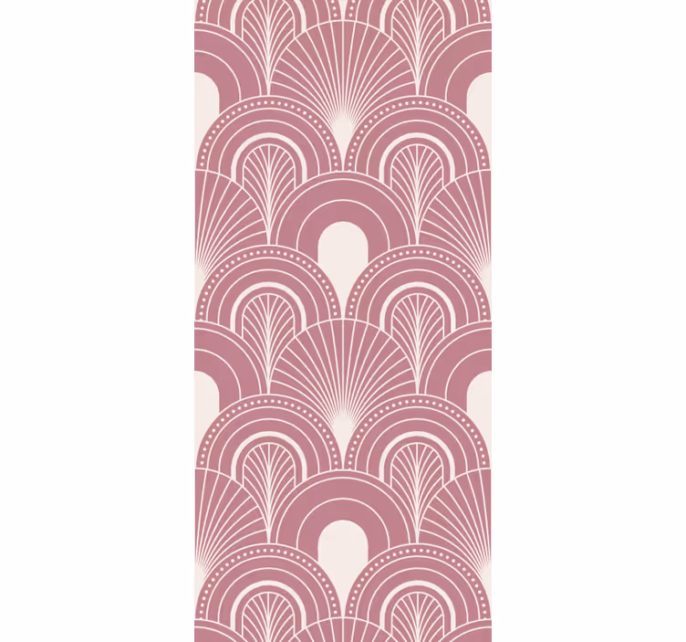 Rullegardin vintage i roségull bue kunstdesign - Tenstickers