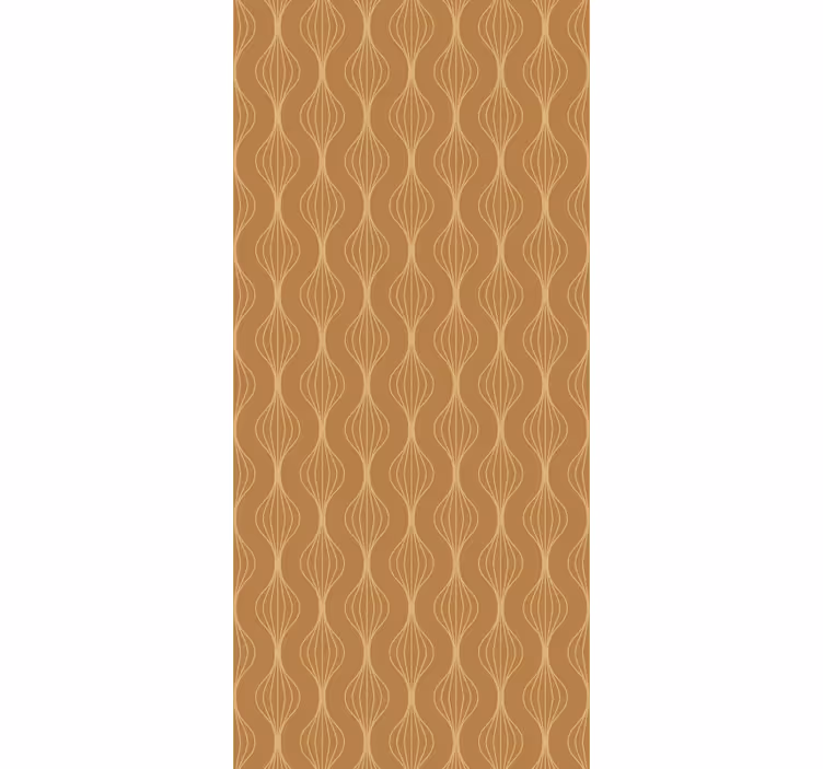 Rullegardin vintage med kunstneriske gulllinjer - Tenstickers