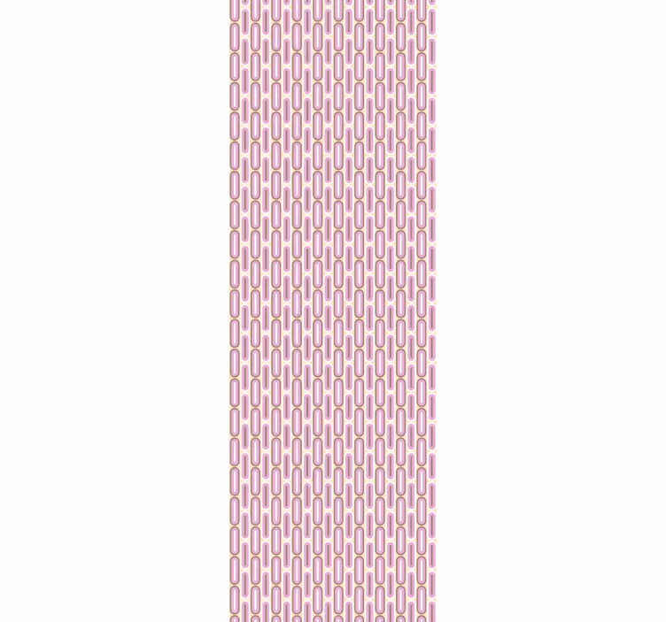 Rullegardin vintage rosa geometrisk 70-tallsform - Tenstickers