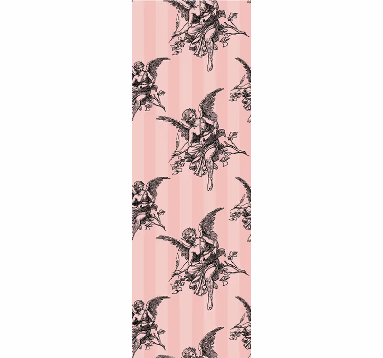 Rullegardin vintage med toile de jouy mønster - Tenstickers