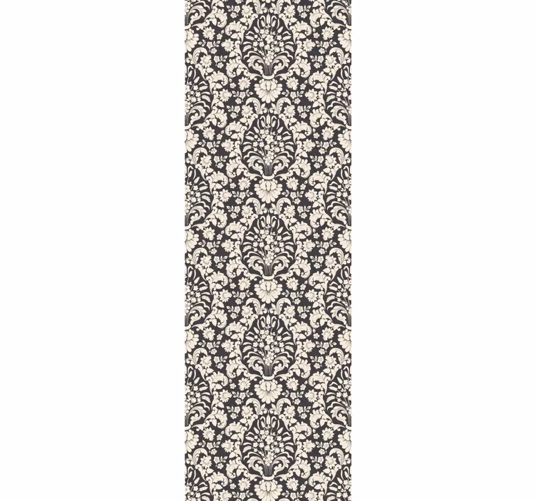 Rullegardin vintage med blomsterdetaljer mønster - Tenstickers