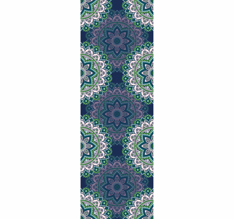 Rullegardin vintage glassmaleri mandala - Tenstickers
