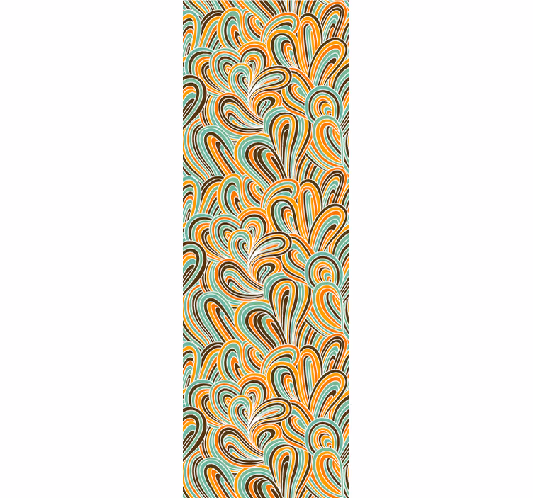 Rullegardin vintage fargerike bølger - Tenstickers