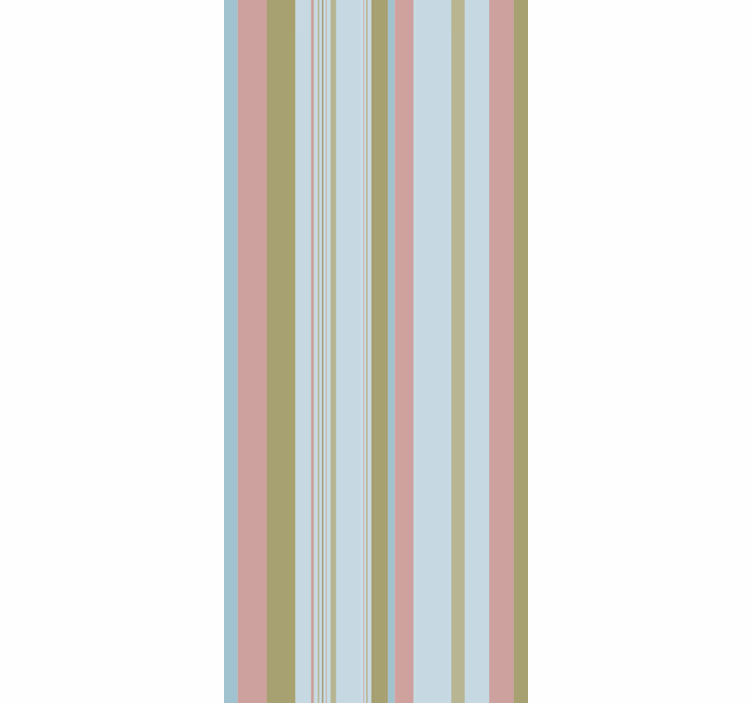 Rullegardin vintage blå og grønne striper fra 80-tallet - Tenstickers