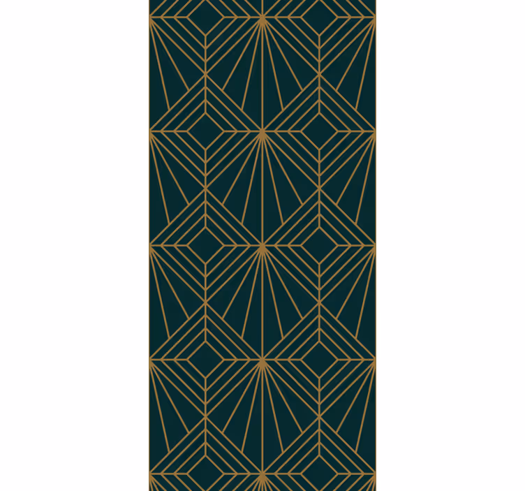 Rullegardin vintage turkise diamantmønster - Tenstickers