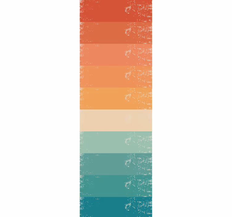 Rullegardin vintage retro stripete regnbue - Tenstickers
