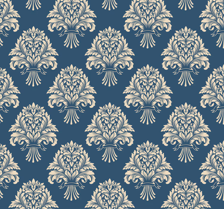Rullegardin vintage barokk blomsterdesign - Tenstickers
