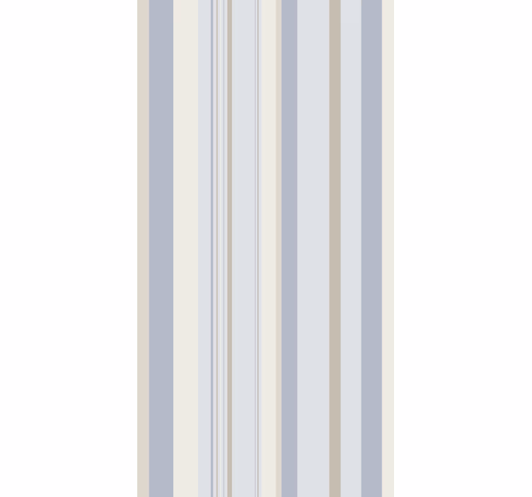 Rullegardin vintage blå og beige striper fra 80-tallet - Tenstickers