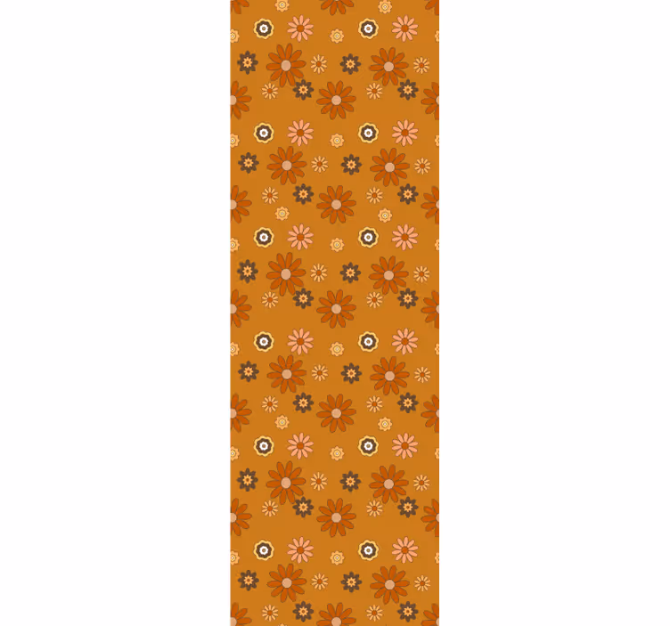 Rullegardin vintage 60-talls blomsterkraft - Tenstickers