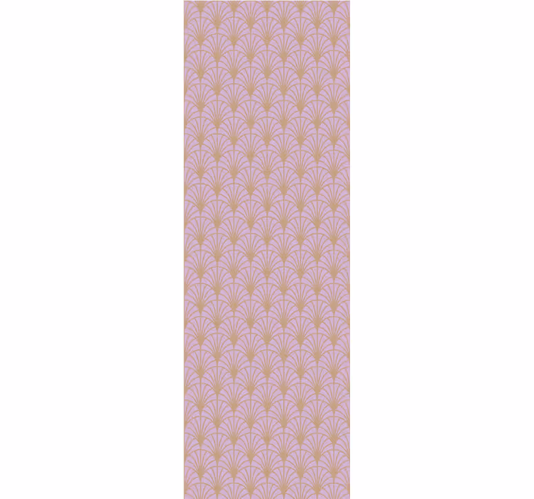 Rullegardin vintage i rosa og gull skjellmønster - Tenstickers
