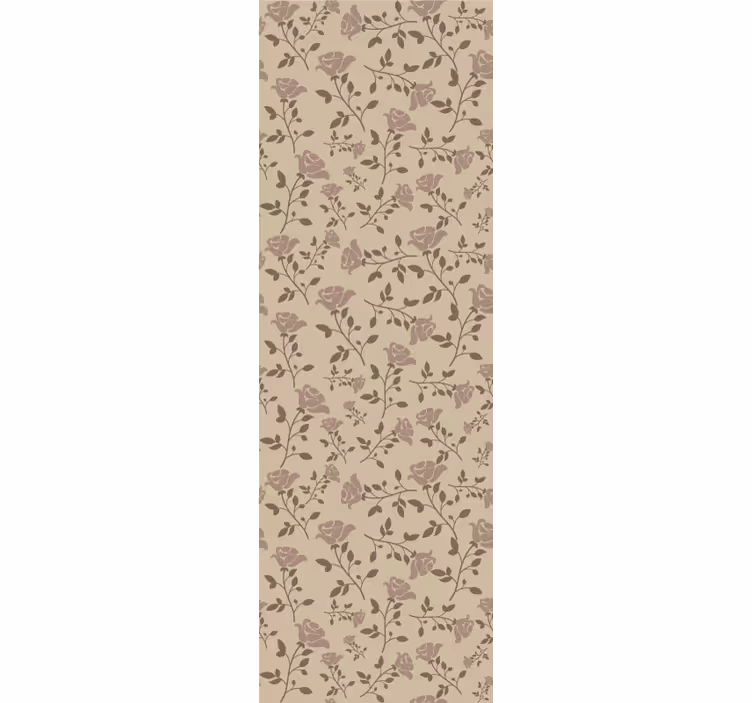 Rullegardin vintage brun vintage rose mønster - Tenstickers