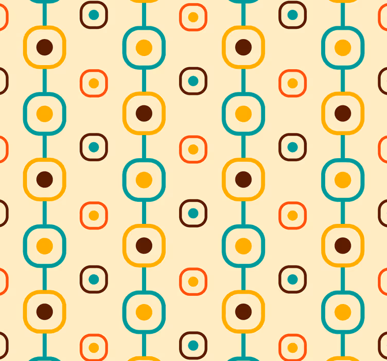 Rullegardin vintage 60-talls geometrisk - Tenstickers
