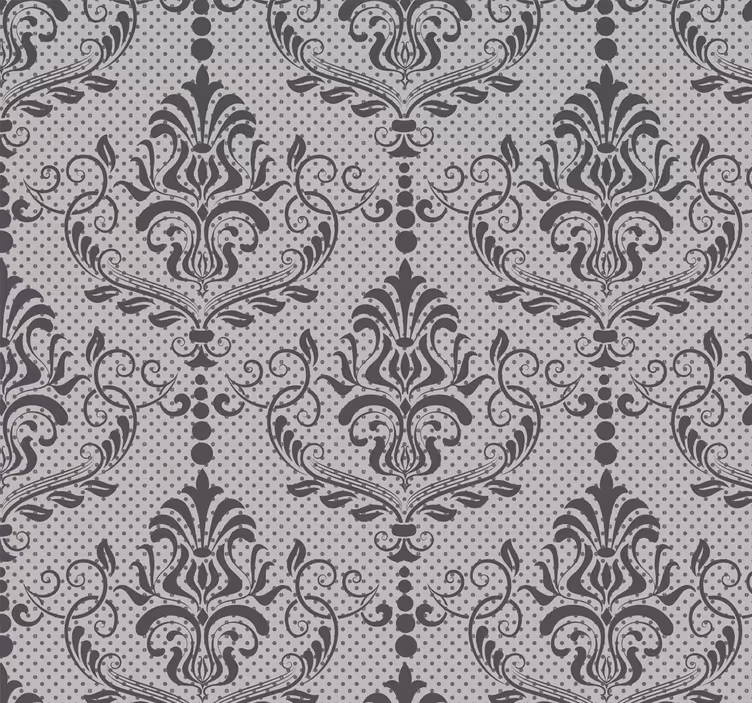 Rullegardin vintage med elegant barokk mønster - Tenstickers