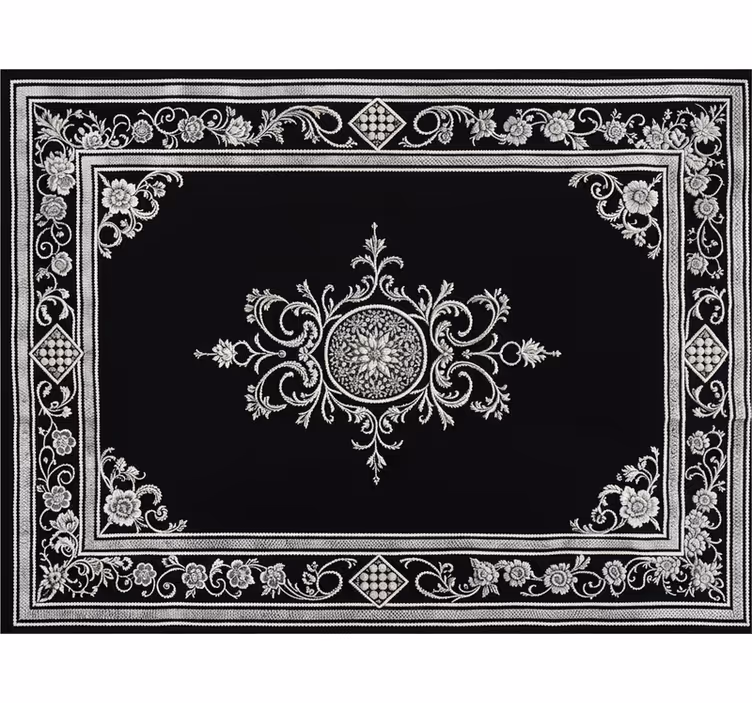 Svart rullegardin klassisk orientalsk design - Tenstickers