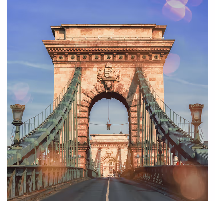 Rullegardin stue panoramautsikt budapest bro - Tenstickers
