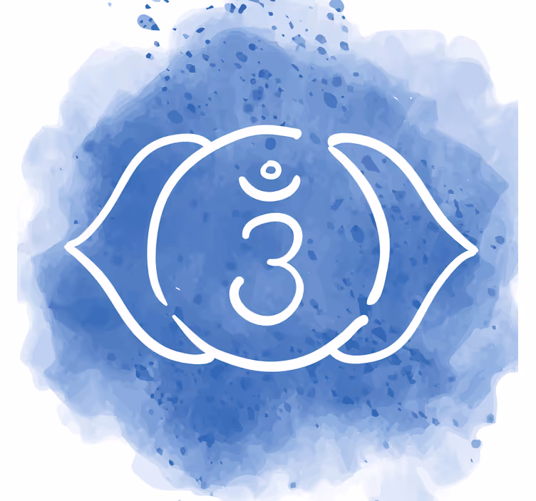 Rullegardin stue tredjeøye chakra symbol - Tenstickers