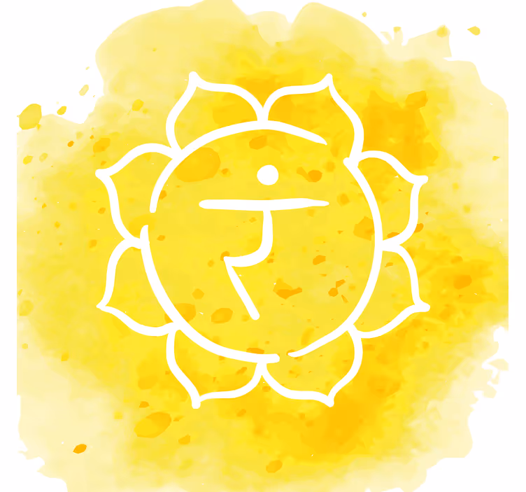Rullegardin stue solar plexus chakra symbol - Tenstickers