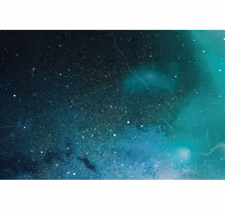 Rullegardin stue blå og grønn meteorregn - Tenstickers