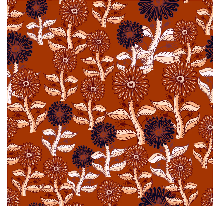 Rullegardin stue afrikansk stil abstrakt solblomstdesign - Tenstickers