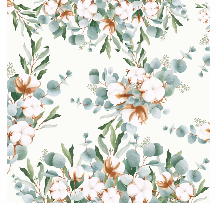 Rullegardin stue i shabby chic bomullsdesign - Tenstickers