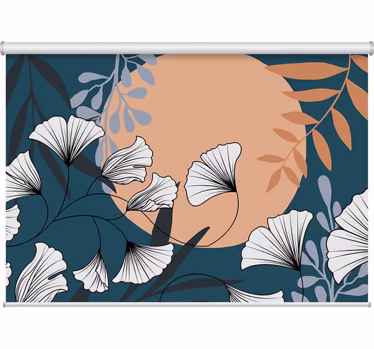 Rullegardin stue glamourstil ginko fargerik variasjon - Tenstickers