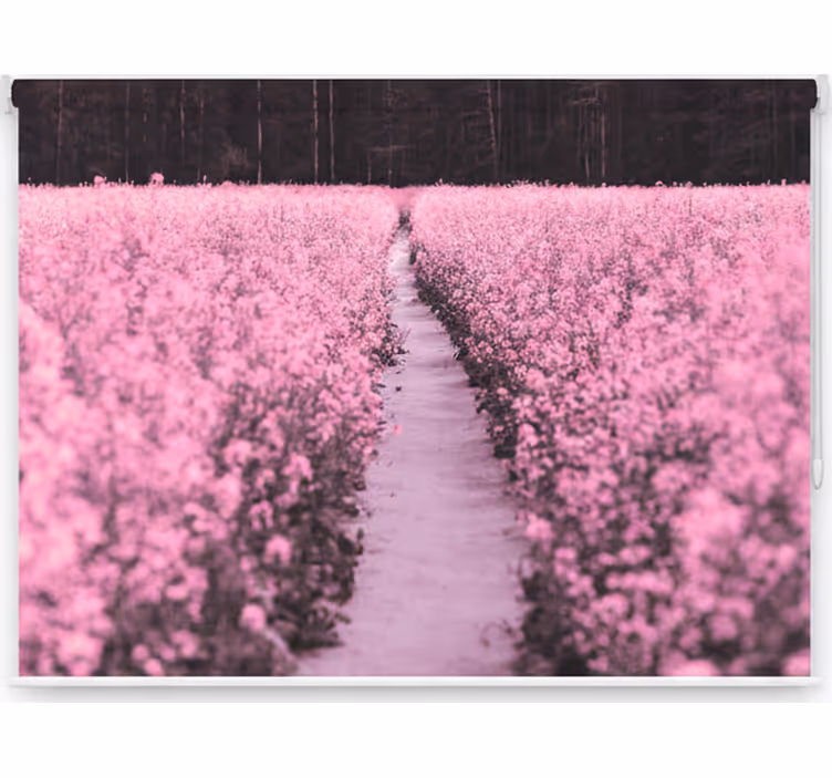 Rullegardin stue elegant eng av rosa blomster - Tenstickers