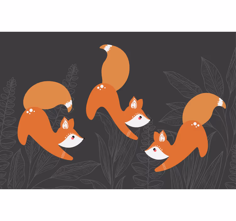 Rullegardin stue skandinaviske rev i skogen - Tenstickers