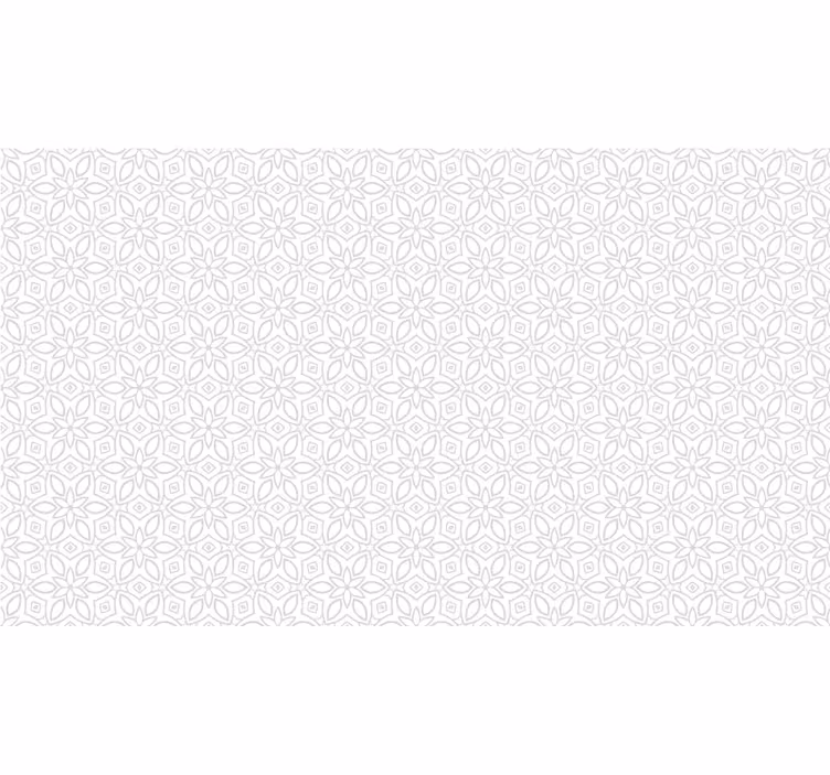 Hvit rullegardin med blomsterdesign - Tenstickers