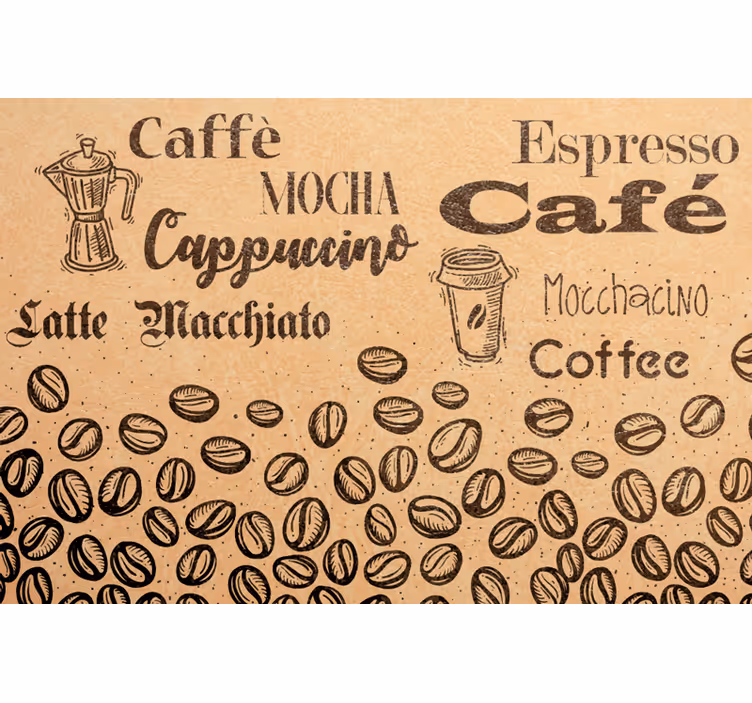 Rullegardin beige elsket italiensk kaffe - Tenstickers
