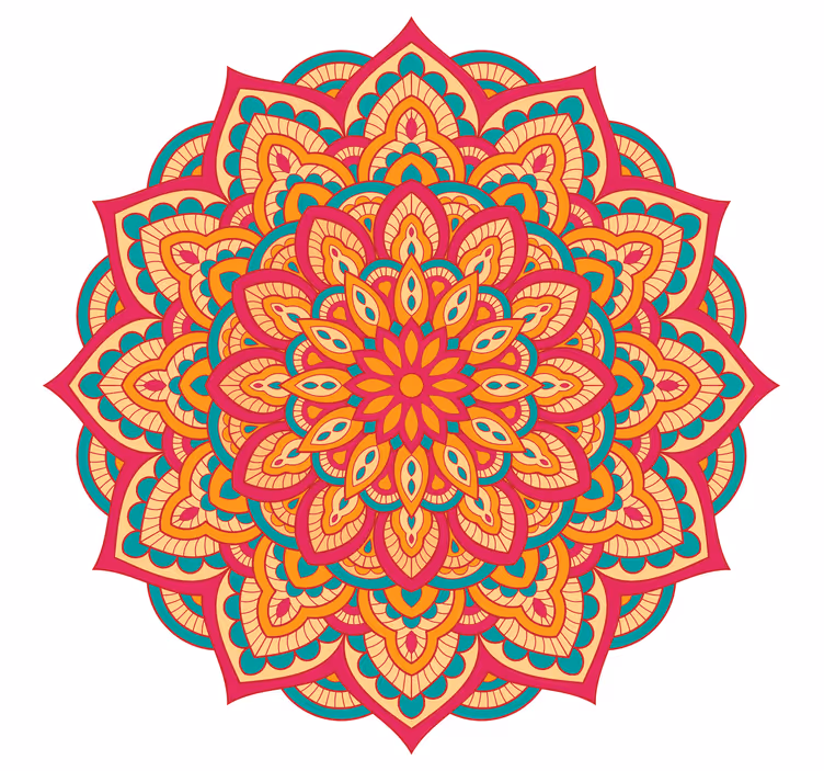 Rullegardin rom fargerike mandalaer - Tenstickers