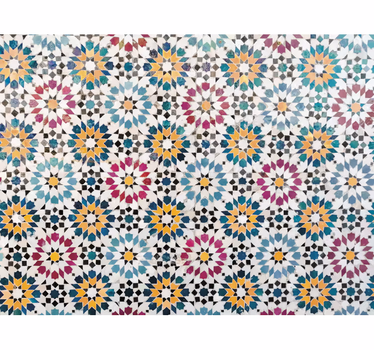Rullegardin rom blomstrende fargerik mosaikk - Tenstickers