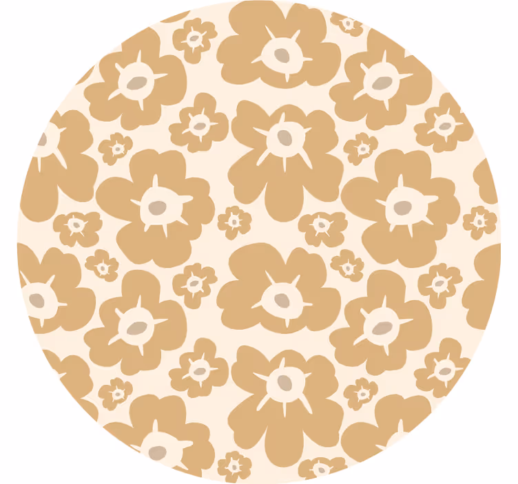 Rullegardin rom beige valmuer - Tenstickers