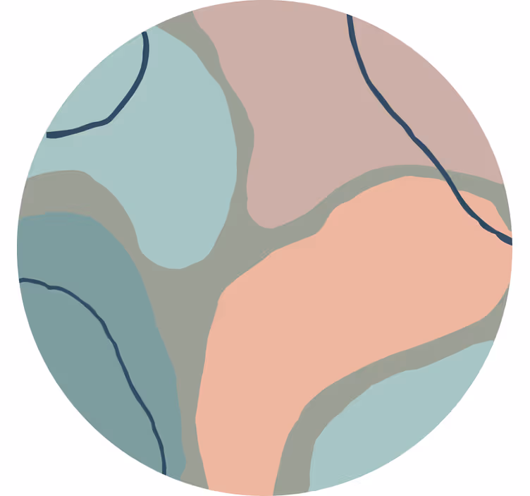 Abstrakte geometriske former rullegardin rom - Tenstickers