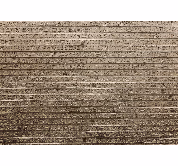 Rullegardin beige med egyptiske hieroglyfer - Tenstickers