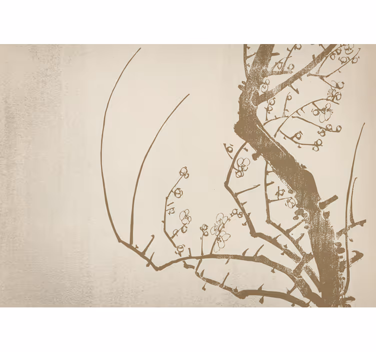 Rullegardin beige japandi stil tre - Tenstickers