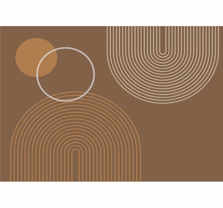 Rullegardin beige varme geometriske buer - Tenstickers