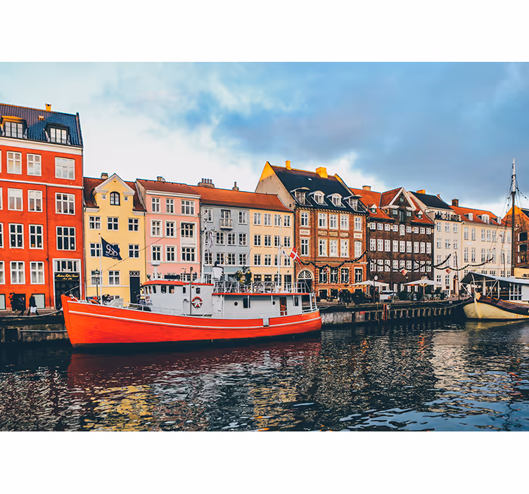 Rullegardin rom vakre og fargerike nyhavn - Tenstickers