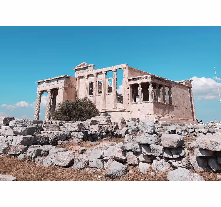 Rullegardin rom med design av den storslåtte akropolis - Tenstickers