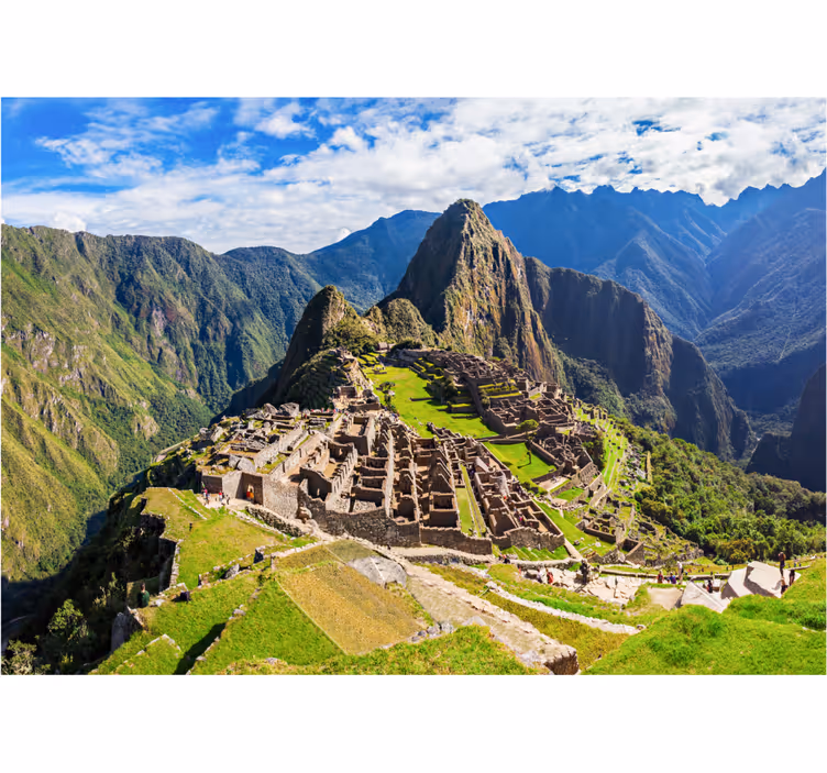 Rullegardin rom machu picchu ved solnedgang - Tenstickers