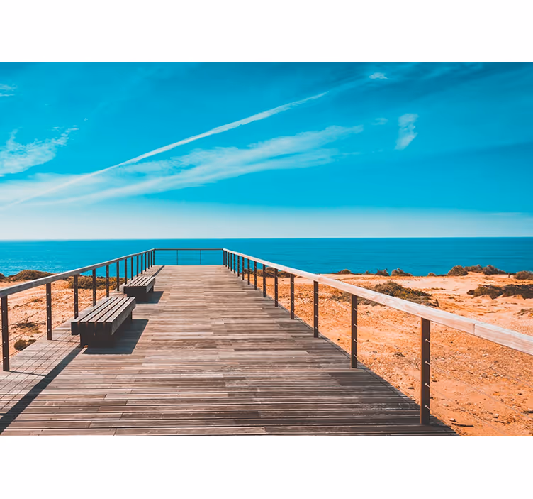 Strand og brygge rullegardin rom - Tenstickers
