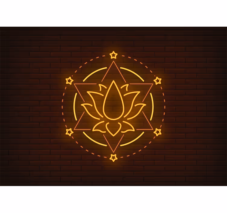 Rullegardin rom neon lotus - Tenstickers