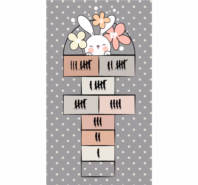 Rullegardin grå nordic rabbit hinkelspill - Tenstickers