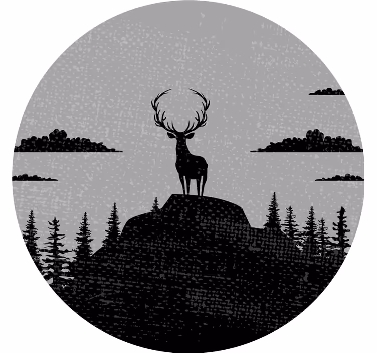 Rullegardin grå med grå og svart elg - Tenstickers