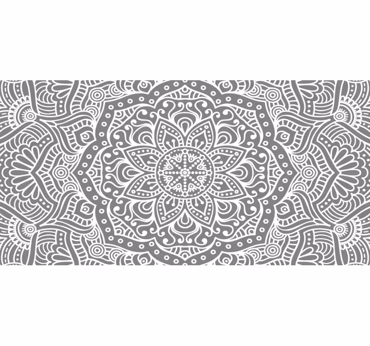 Rullegardin grå elegant mandala - Tenstickers